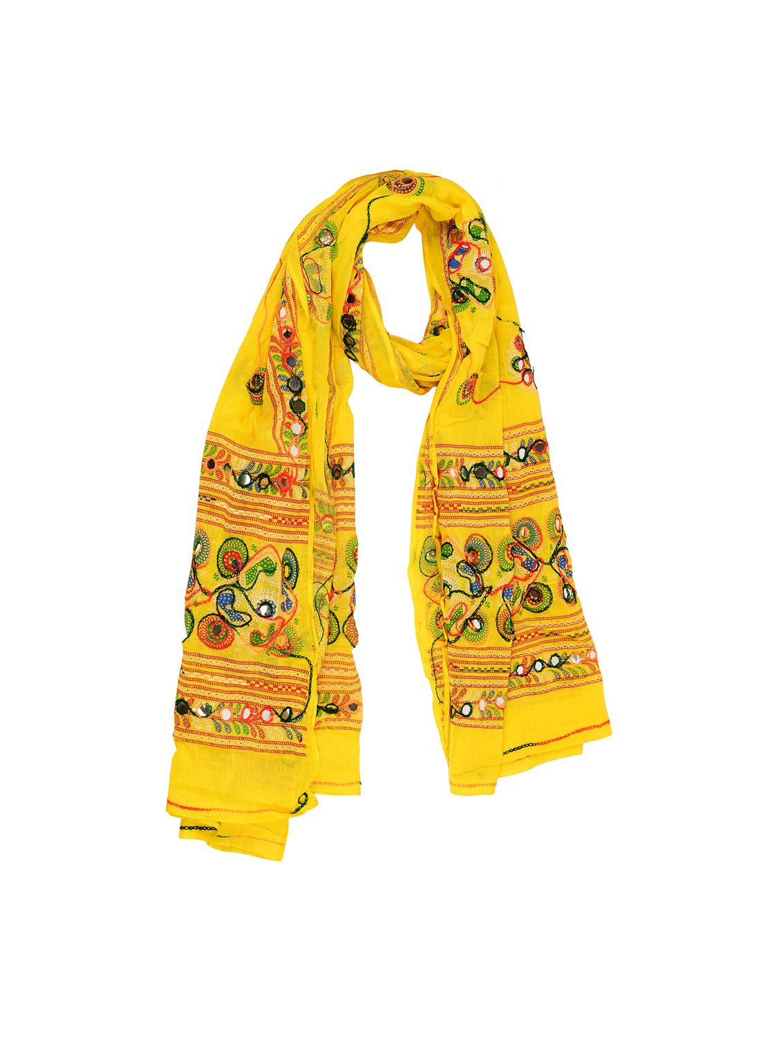 yellow cotton dupatta - 17064038 -  Zoom Image - 0