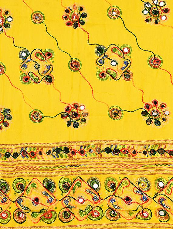 yellow cotton dupatta - 17064038 - Standard Image - 3