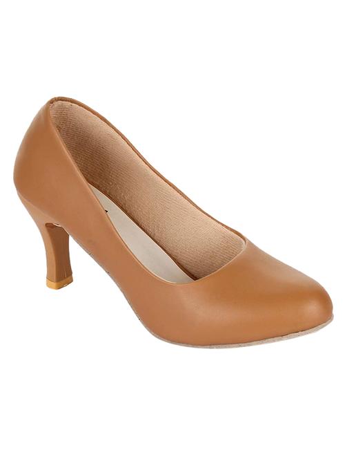 tan slip on pumps - 17065786 - Standard Image - 0