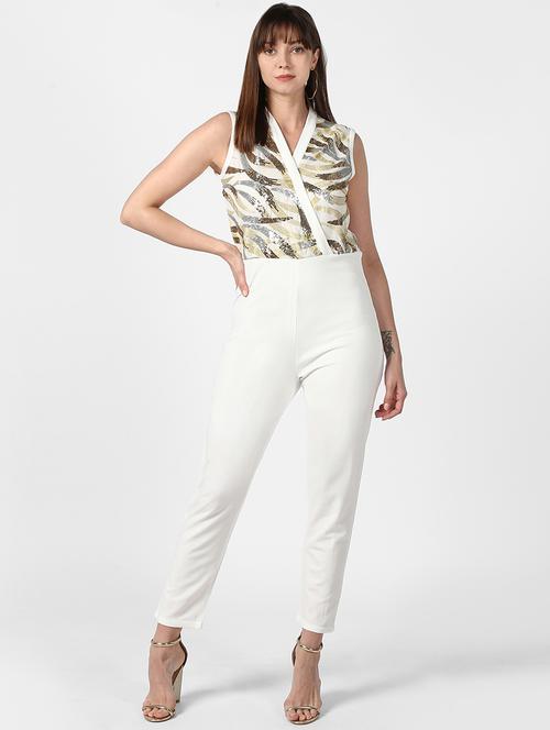 sequin detail full leg jumpsuit - 17067546 - Standard Image - 0