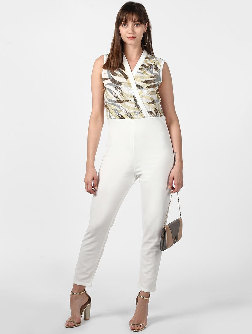 sequin detail full leg jumpsuit - 17067546 - Standard Image - 3