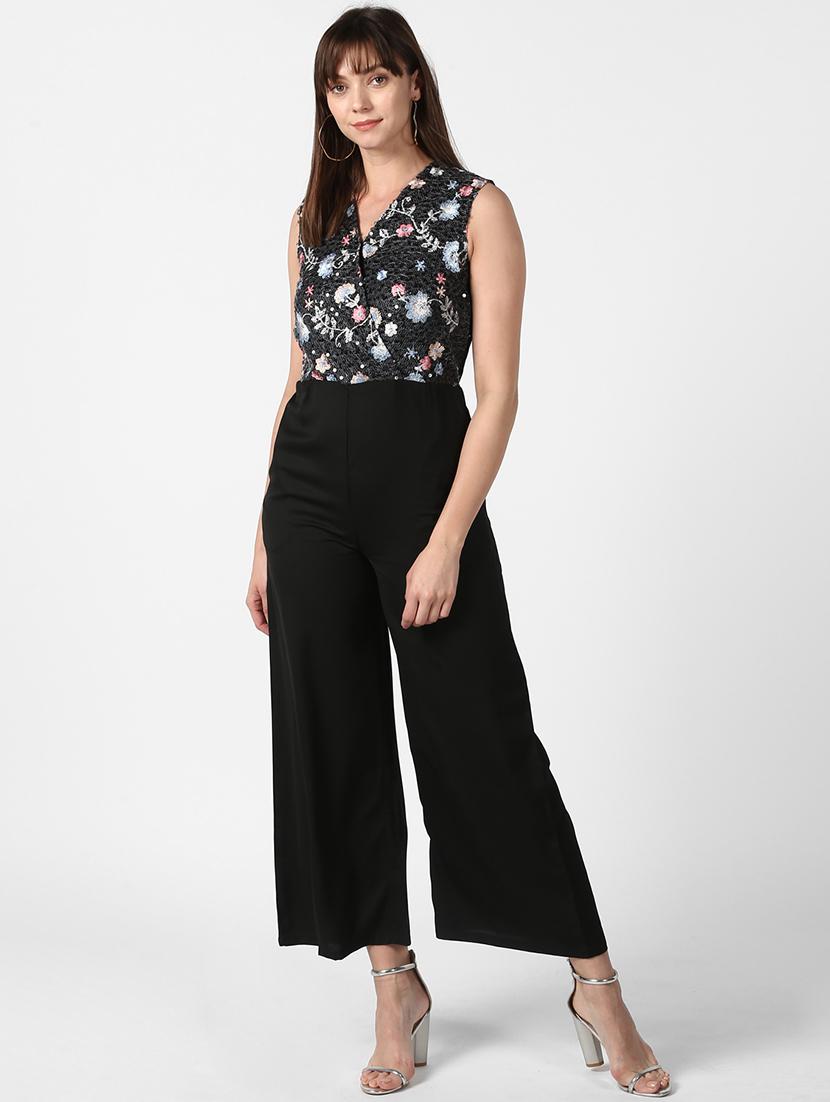 embroidered bodice full leg jumpsuit - 17067547 - Zoom Image - 0