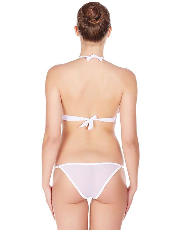 white solid bras and panty set - 17068279 - Standard Image - 3