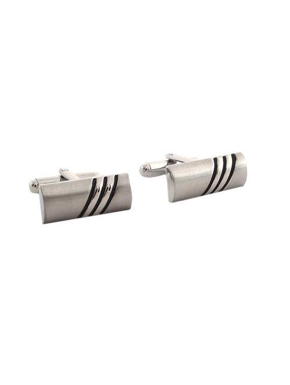 silver metal cufflinks