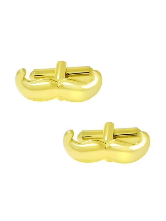 gold metal cufflinks