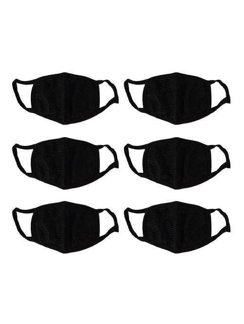 muffy cotton face mouth mask dustproof facial uv protective 3 layers cover reusable (set of 6) - 17070835 - Standard Image - 0