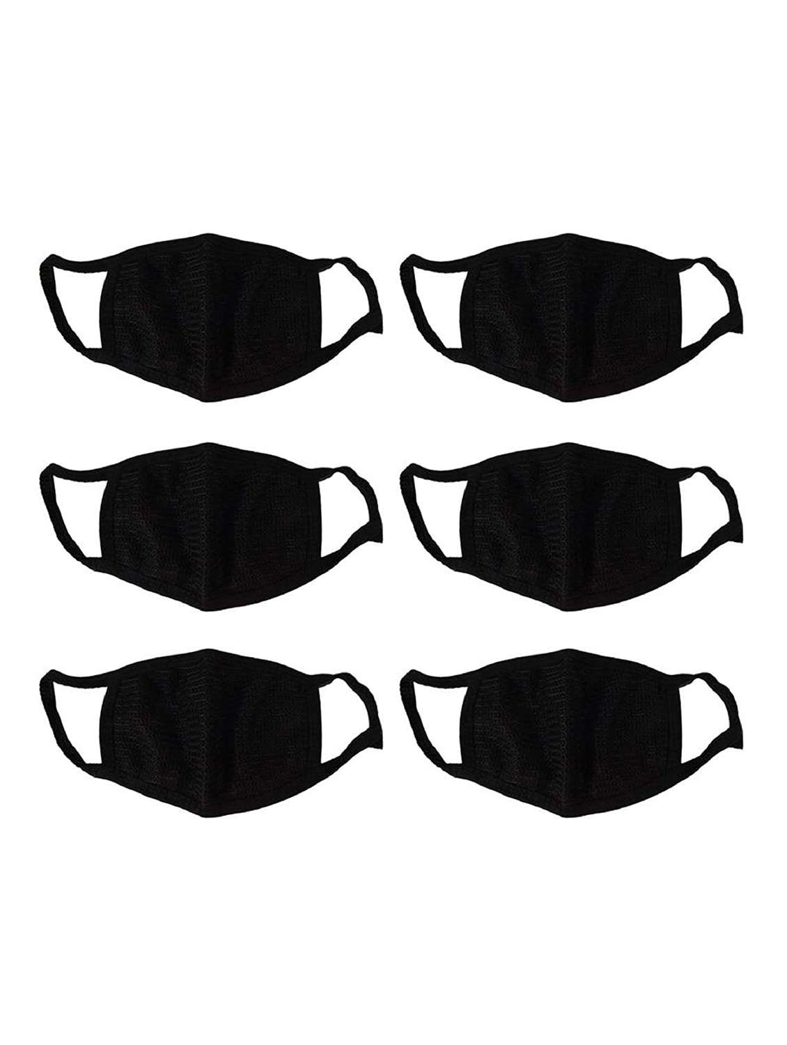 muffy cotton face mouth mask dustproof facial uv protective 3 layers cover reusable (set of 6) - 17070835 - Zoom Image - 0