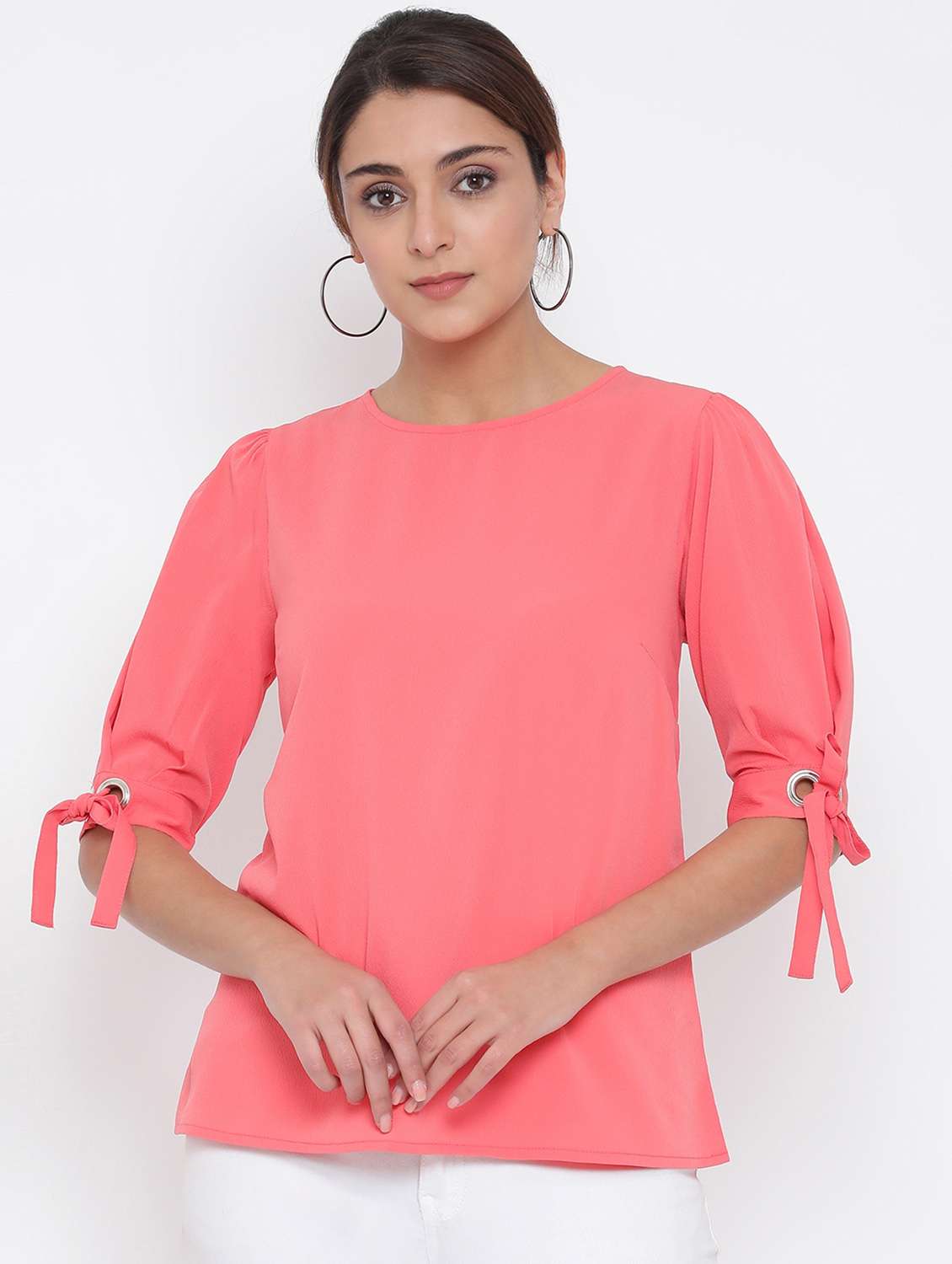 women's straight round neck top - 17074112 -  Zoom Image - 0