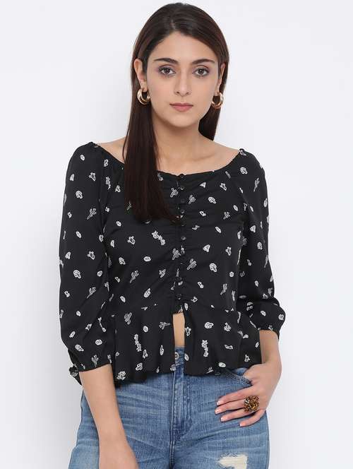 women's peplum boat neck top - 17074136 -  Standard Image - 0
