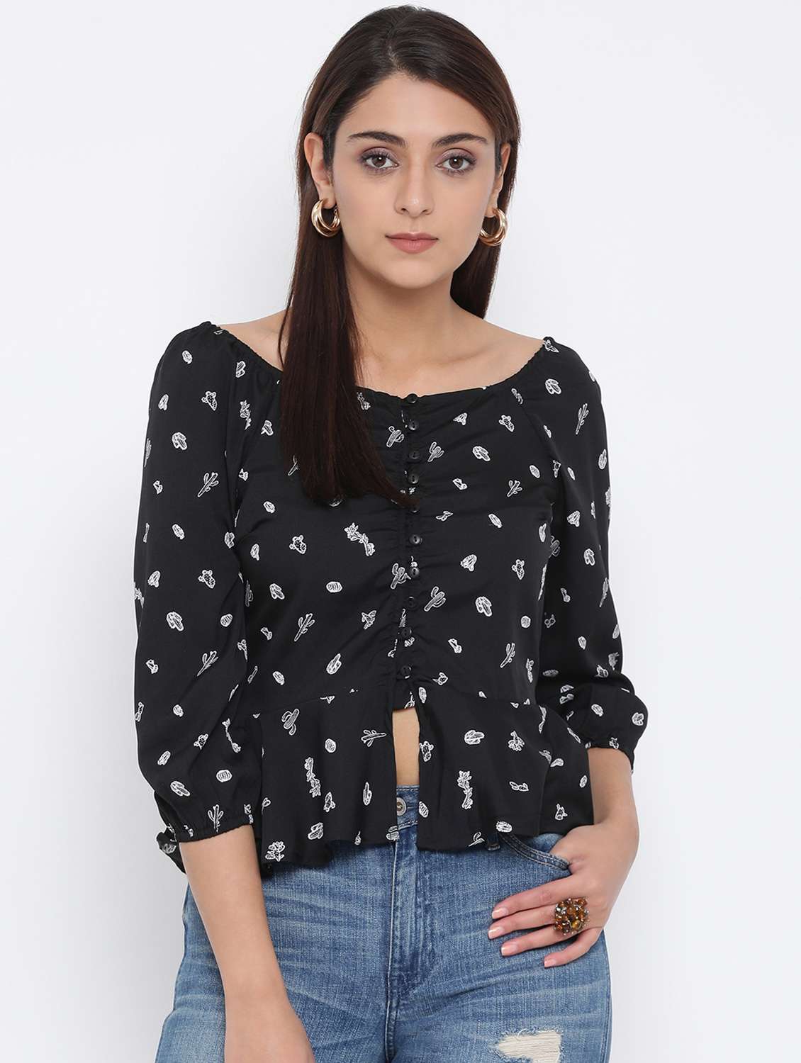 women's peplum boat neck top