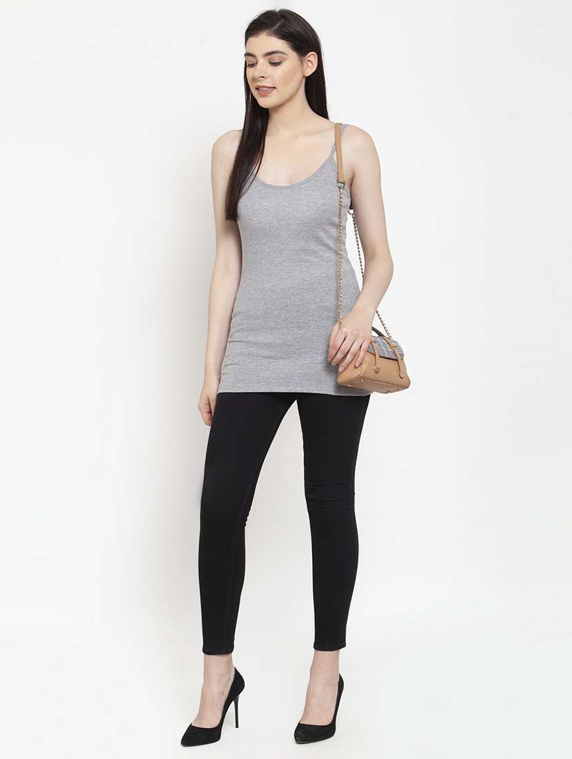 grey cotton camisole - 17076865 - Standard Image - 3