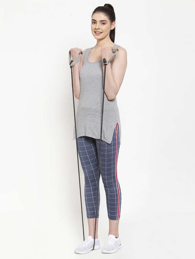 women grey solid scoop neck tank top - 17076893 -  Standard Image - 3