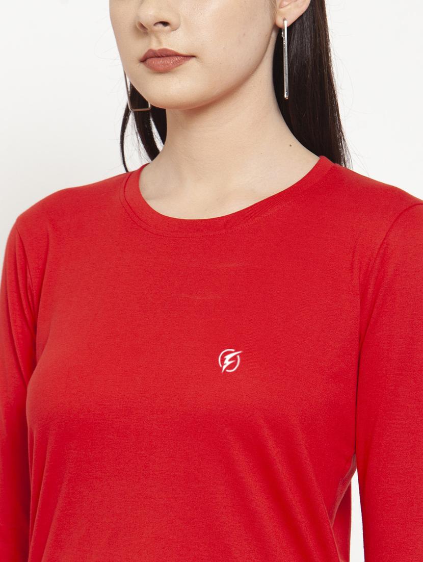 women's plain round neck t-shirt - 17076905 - Standard Image - 5