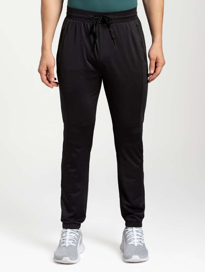 black cotton  full length track pant