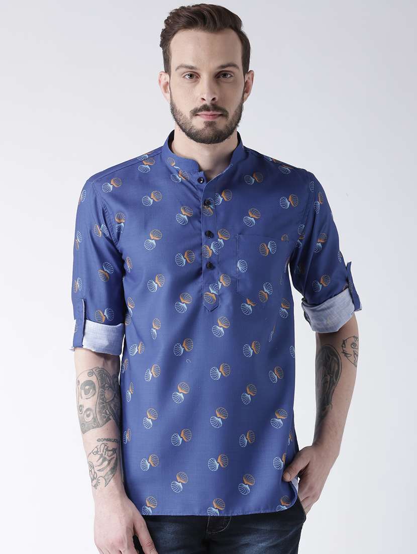 Multi Colored Cotton Short  Kurta