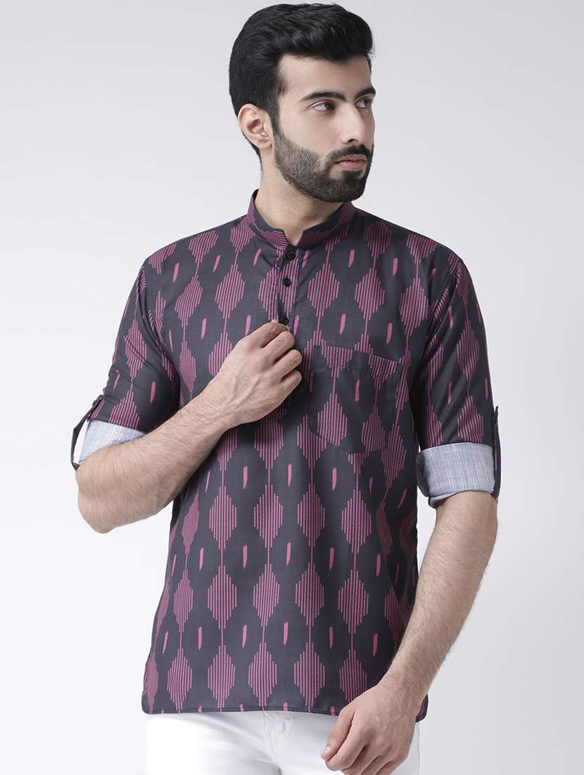 purple cotton short  kurta
