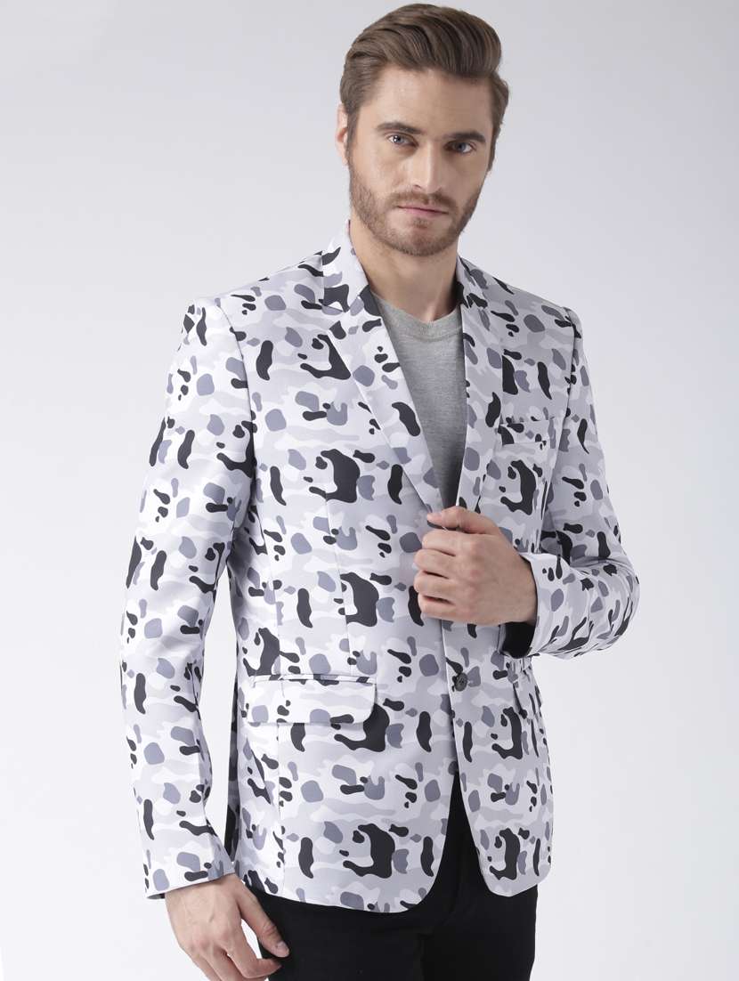 white velvet casual blazer - 17078269 -  Zoom Image - 0