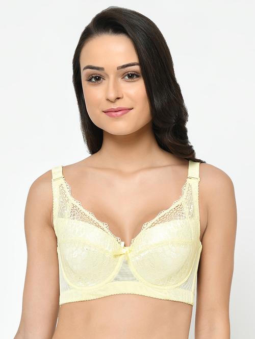 yellow polyester regular bra - 17081453 - Standard Image - 0