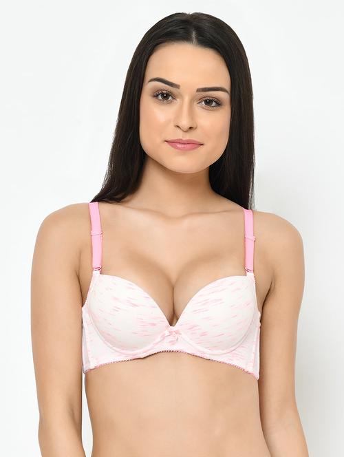 pink viscose push up bra - 17082012 - Standard Image - 0