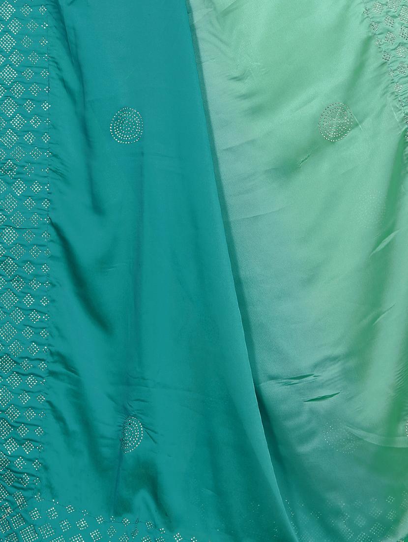 ombre bordered saree with blouse - 17082302 - Standard Image - 3