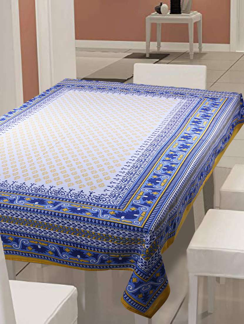   cotton jaipuri print 6 seater table cover