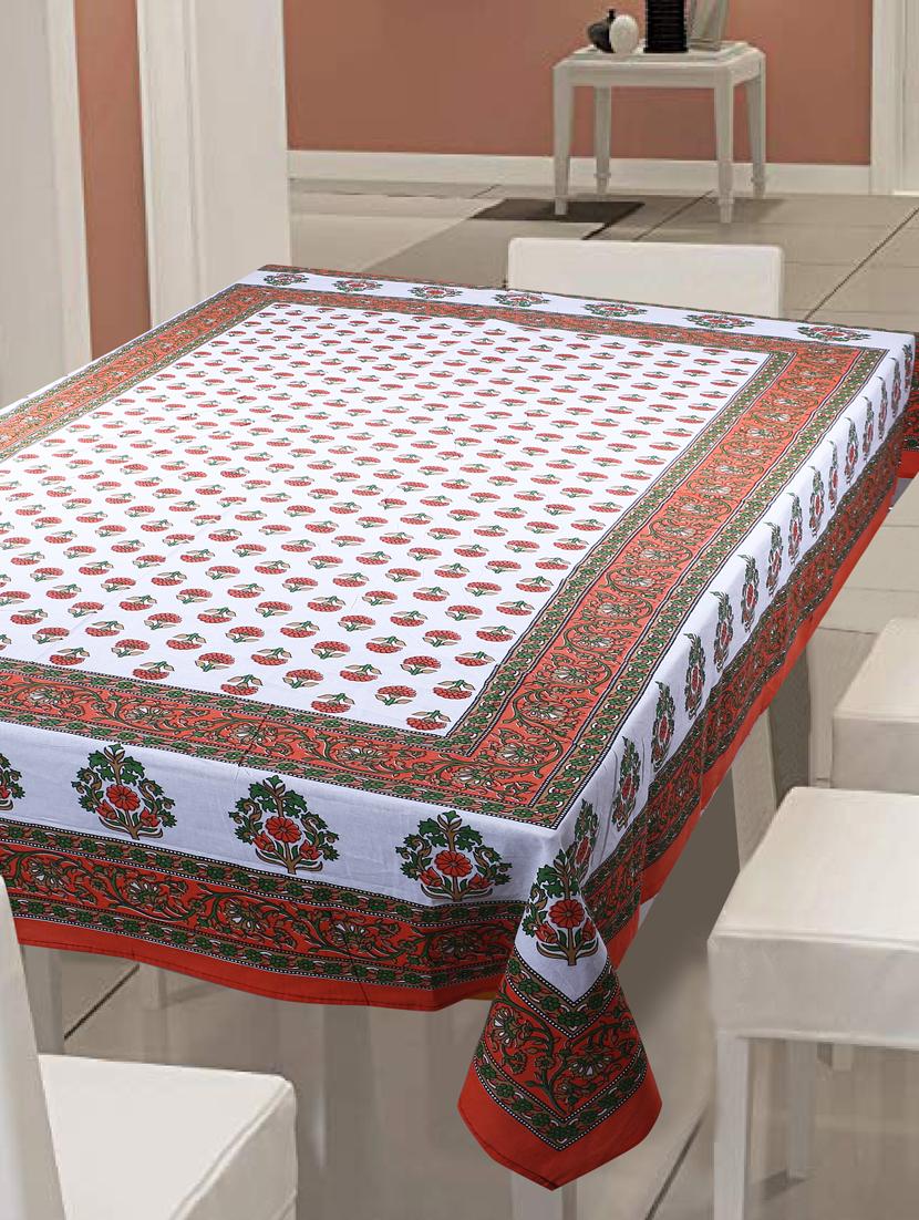   cotton jaipuri print 6 seater table cover