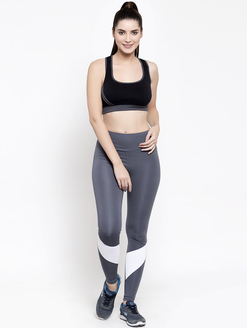 black poly spandex sports bra - 17082851 - Standard Image - 3