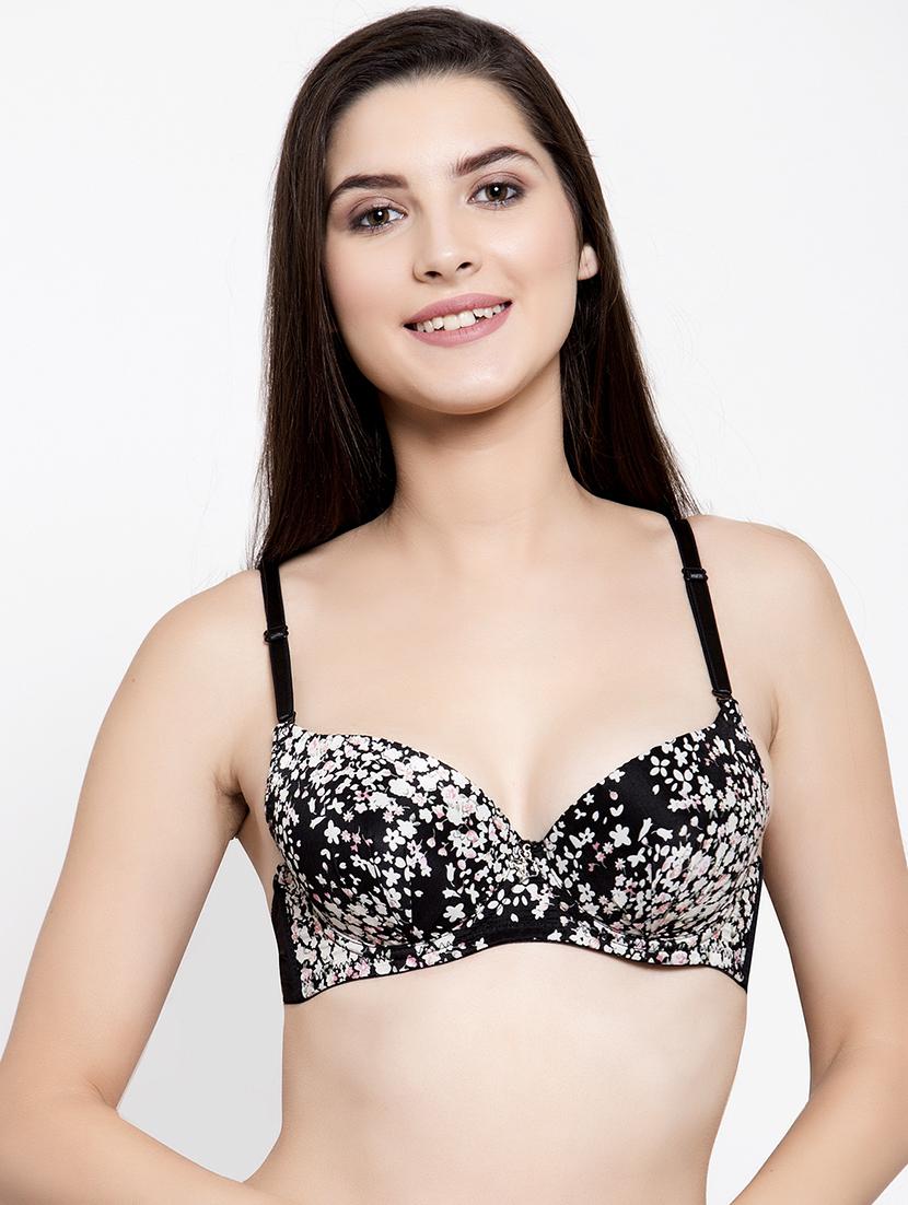 black polyester push up bra - 17082873 - Zoom Image - 0