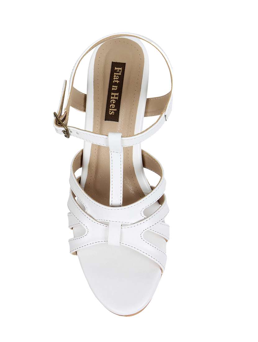 white ankle sandals