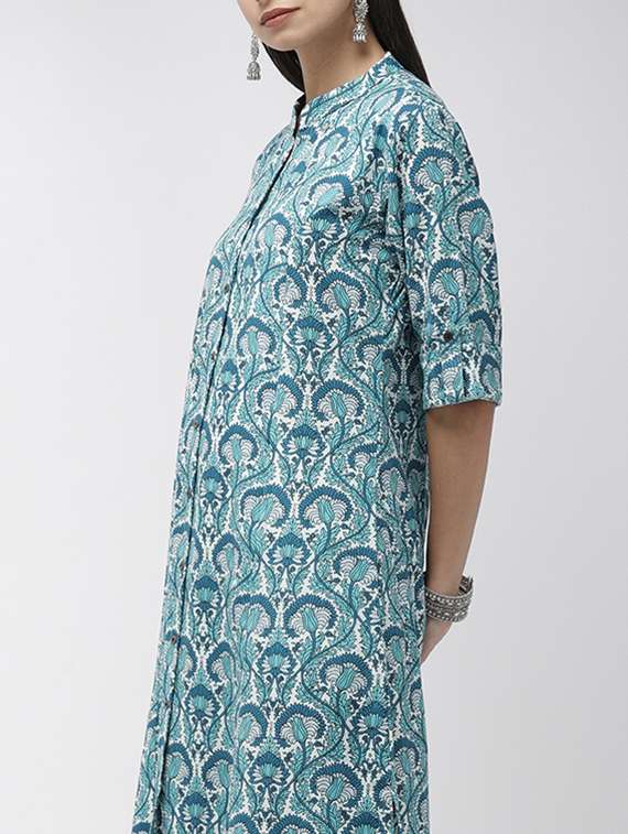 printed a-line kurta - 17083423 -  Standard Image - 3