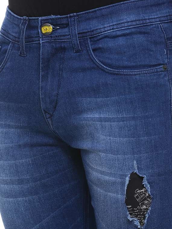 light washed jean shorts