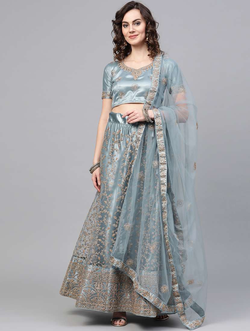 self design flared lehenga