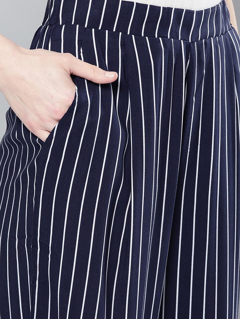 high rise striped trouser - 17085240 - Standard Image - 3