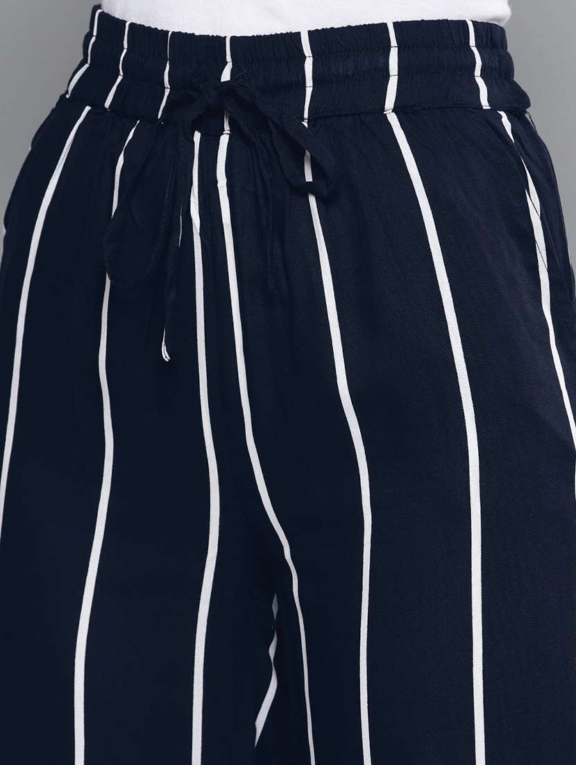 high rise striped trouser  - 17085322 -  Standard Image - 3