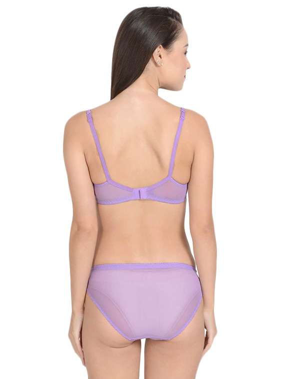 bow patch laced bra & panty set  - 17086318 -  Standard Image - 3