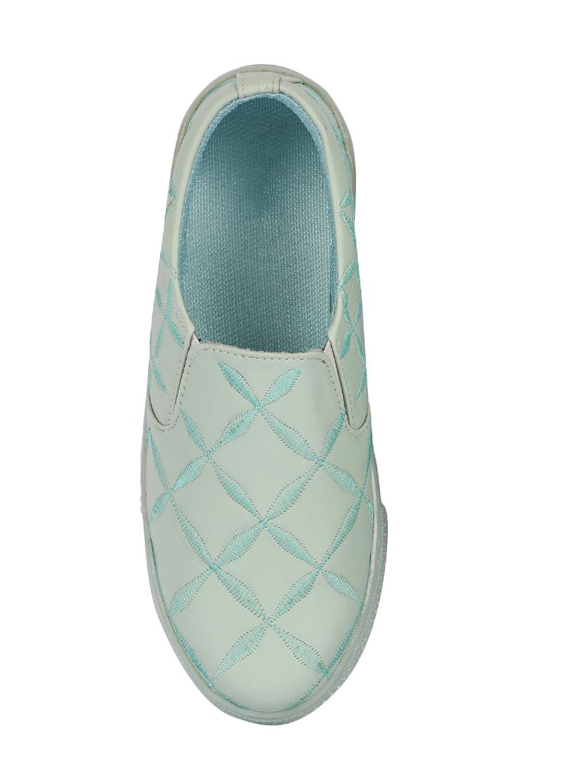 turquoise slip on casual shoes - 17086510 - Standard Image - 3