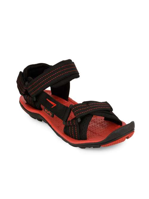 Buy online Red Solid Back Strap Sports Sandal from Sandals and
