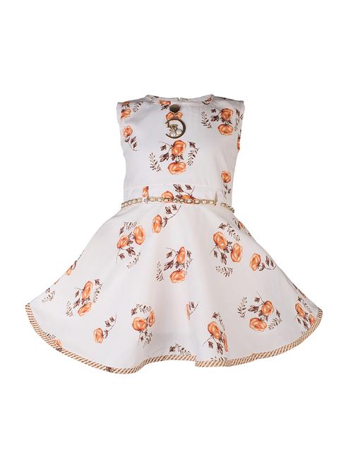 orange cotton blend frock - 17086620 - Standard Image - 0