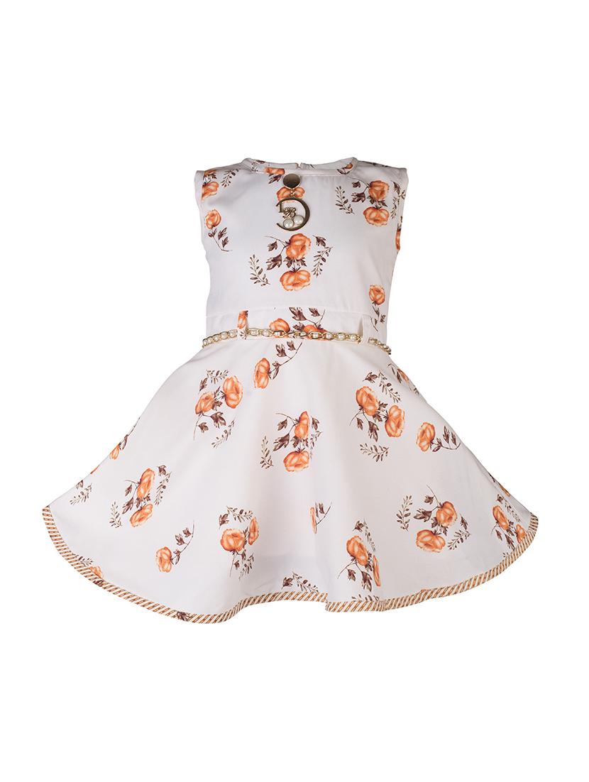 orange cotton blend frock - 17086620 - Zoom Image - 0