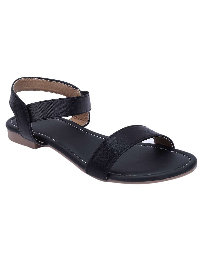 black back strap sandals