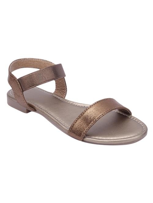 copper back strap sandals - 17086859 -  Standard Image - 0