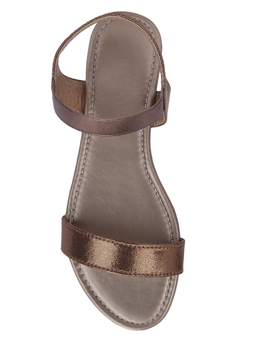 copper back strap sandals - 17086859 - Standard Image - 3