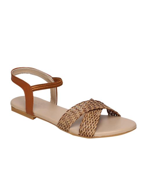 tan solid back strap sandal - 17087967 - Standard Image - 0