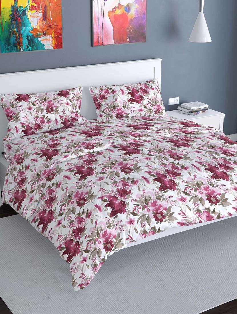   polycotton double bedsheet with 2 pillow covers