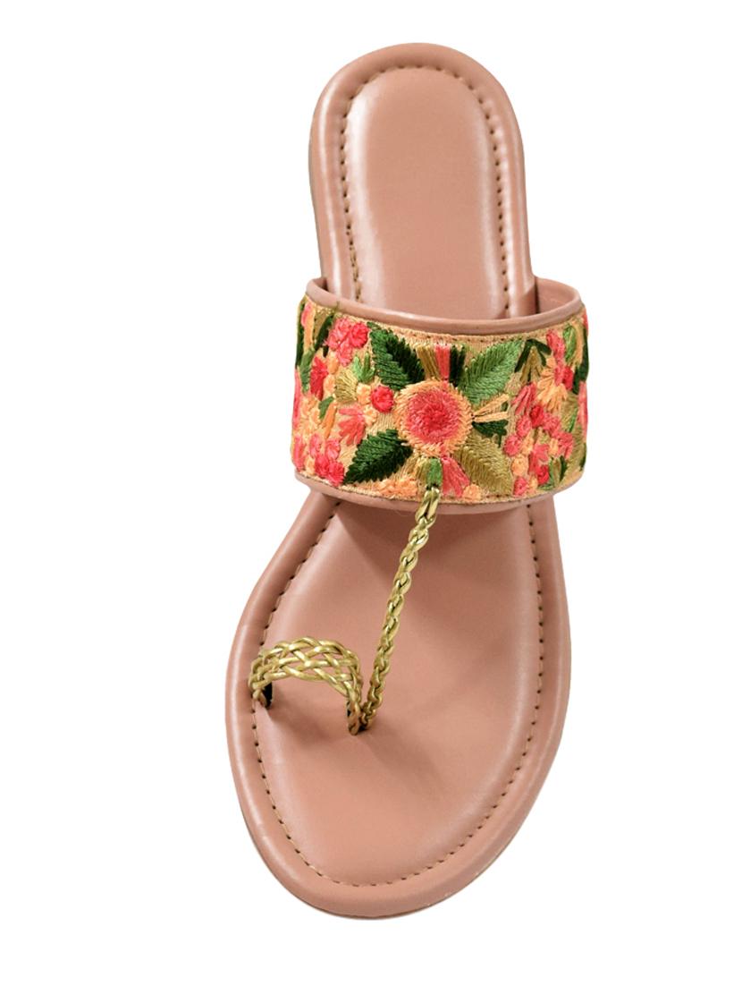 yellow one toe kolhapuris - 17088713 - Standard Image - 3