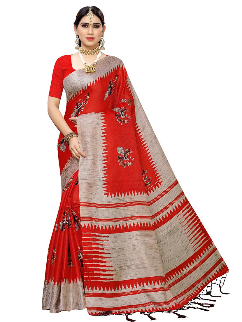 bordered kanjivaram saree with blouse - 17088916 - Zoom Image - 0