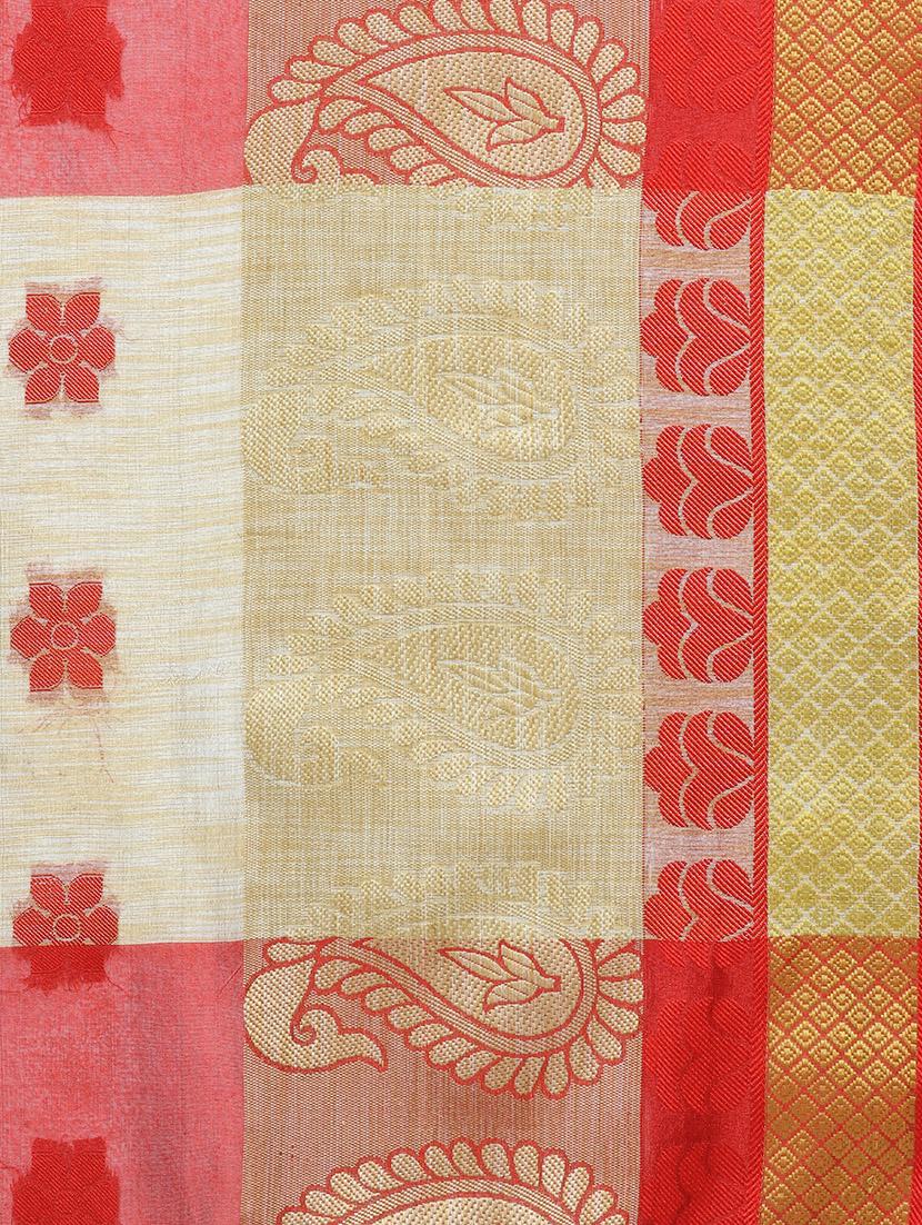 self design kanjivaram saree with blouse - 17088921 - Standard Image - 3