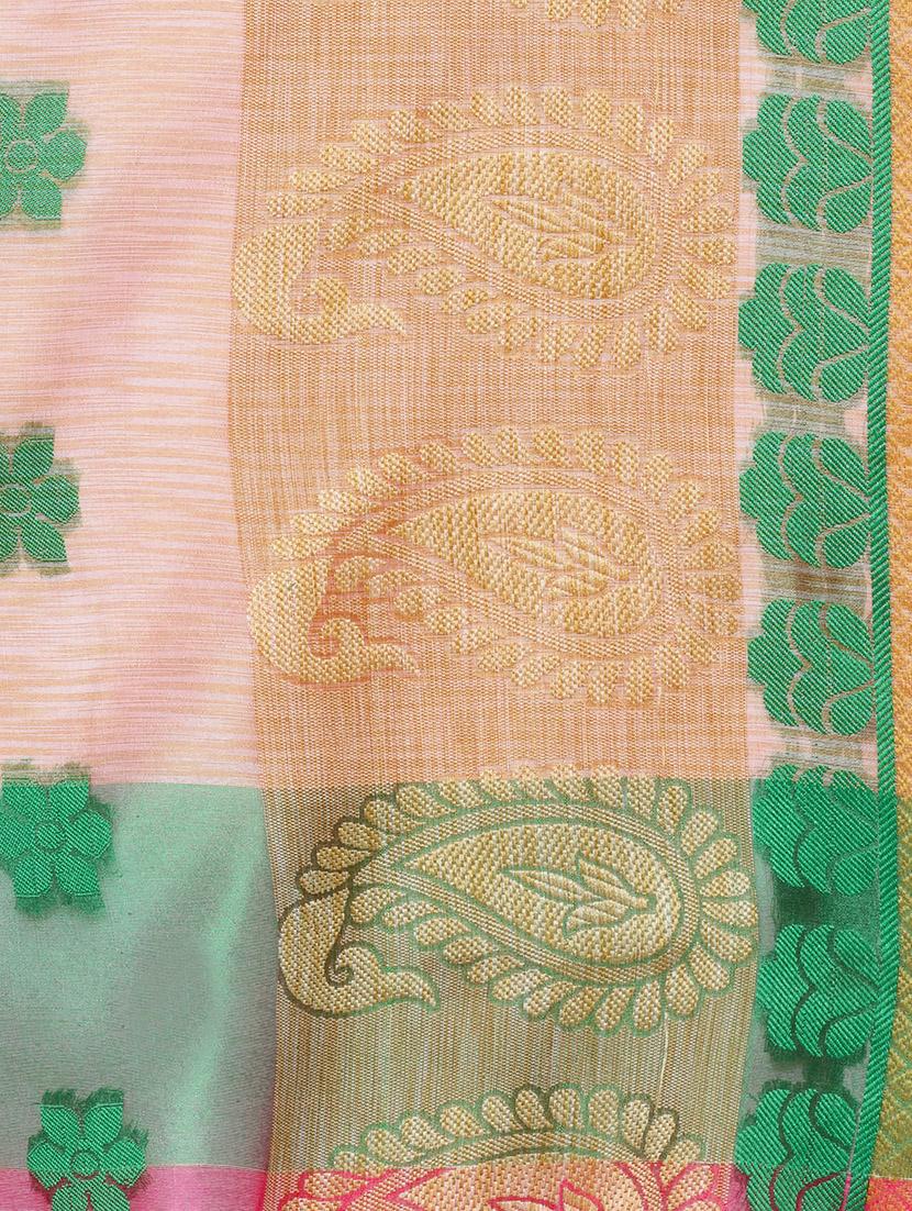 embroidered kanjivaram saree with blouse - 17088922 - Standard Image - 3