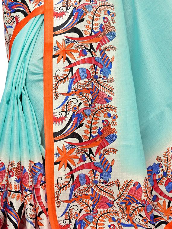 conversational kanjivaram saree with blouse - 17089015 - Standard Image - 3