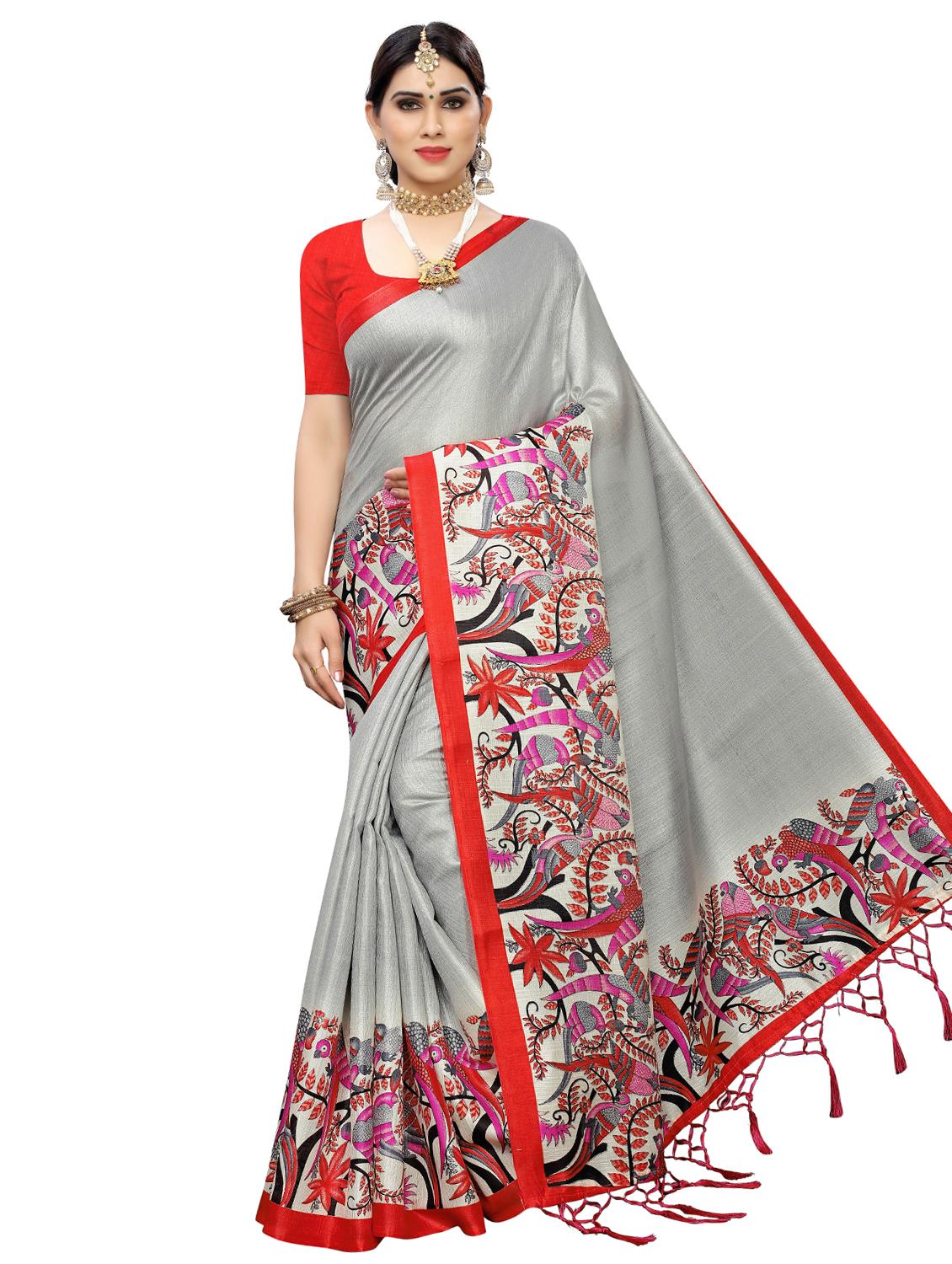 conversational kanjivaram saree with blouse - 17089016 -  Zoom Image - 0